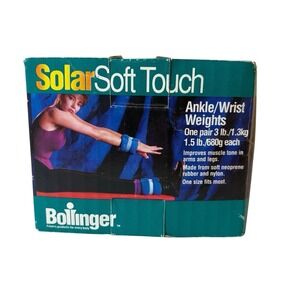 Bollinger Solar Soft Touch Ankle/Wrist Weights (One Pair) 3lb 1.5lb Each Vintage